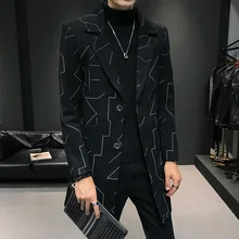 Черные длинные пальто мужские s стимпанк зимняя Корейская ветровка длинное зимнее пальто мужское серое Свободное пальто рабочая одежда для мужчин