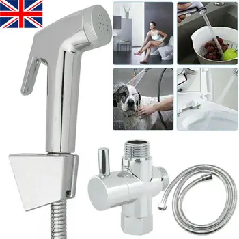 

ABS Handheld Toilet Bathroom Douche Kit Bidet Sprayer Mixer Valve Brass Chrome Handheld Shower Head Water Nozzle Muslim Spray