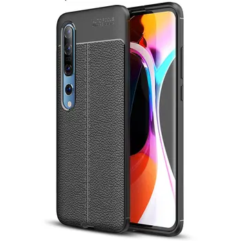 

30pcs/lot For Xiaomi Mi 10 Shockproof Skin Slim Litchi Rubber Case For Xiaomi Mi 10 Pro