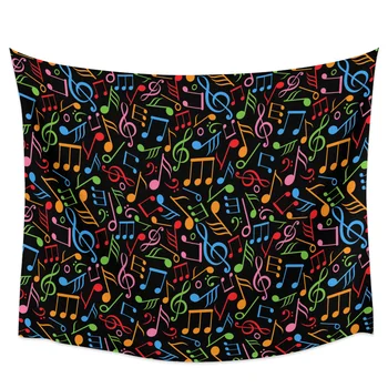 

Color Note Music Wall Hanging Wall Decor Tapestries Coverlet Wall Art Curtain Blanket Throw Towel Table Cloth Furniture Yoga Mat