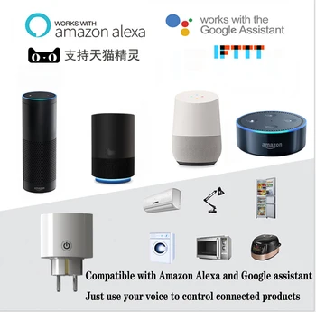

Wifi Smart Socket Power Plug Universal EU Standard Outlet Work With Alexa And Google Home For Smart Home