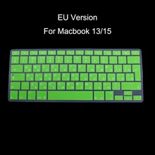 EU Version Russian Keyboard Silicone Skin Cover For Apple Macbook Air Pro 13 Inch 15 Inch
