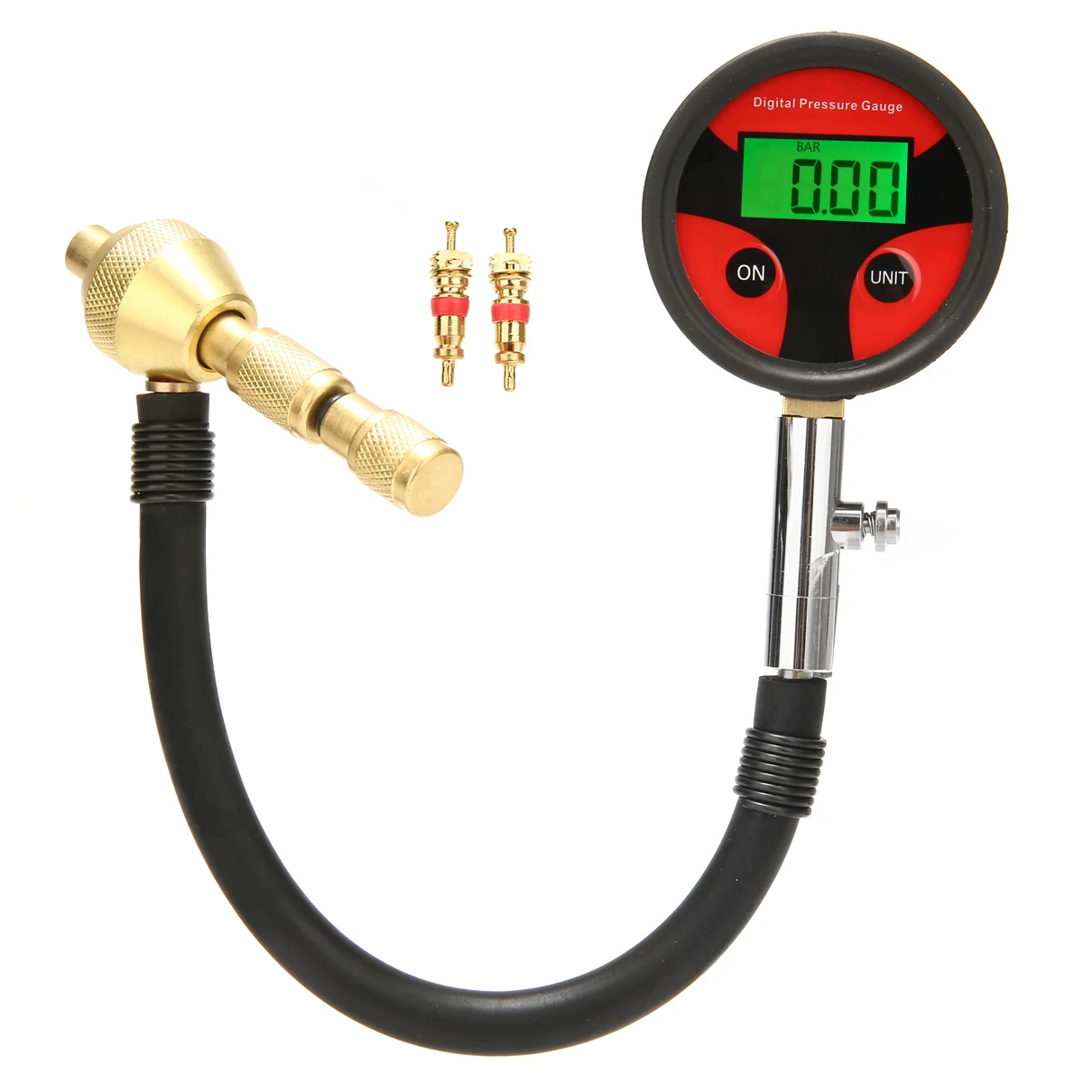 Professional Tire Rapid Deflator Pressure Gauge Psi BAR KPA KGF Diagnostic Tools for 4X4 Large Offroad Tires With 2 Tire Cores