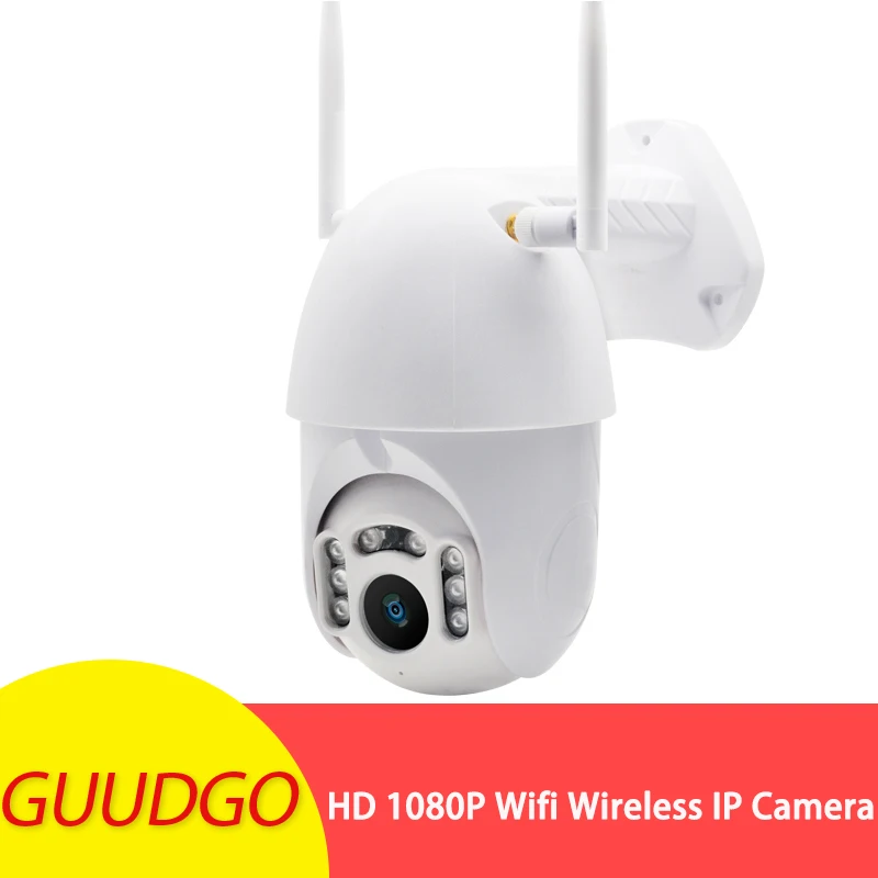 GUUDGO 8 светодиодный 1080P Водонепроницаемый Беспроводной IP Камера Беспроводной камеры WiFi 1080P HD на открытом воздухе безопасности Ночное видение PIR Wi-Fi монитор