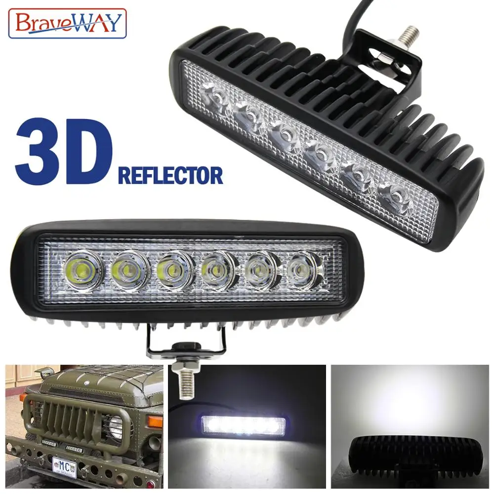 

BraveWay LED Work Light for Off Road 6000K White Color Fog Lamp Vehicle Truck Fog Light for Motorcycle SUV,UTV,ATV Assisted Lamp
