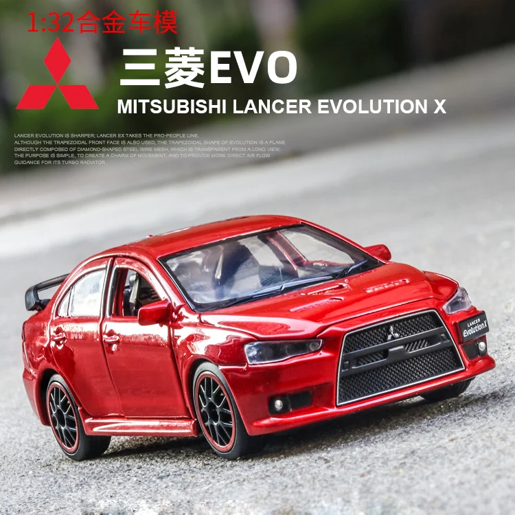 Весы Mitsubishi EVO 1/32 литой Сплав автомобиль со звуком и светильник коллекционные