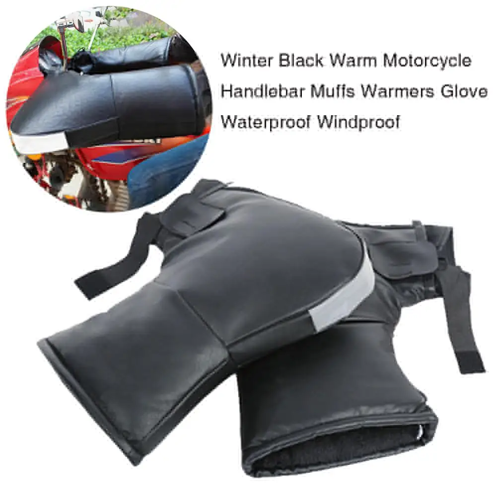 

Winter Warm Motorcycle Handlebar Cover Thick Warm Electric Straddle Tricycle Handle Electric Car Gloves Muffs Warmers