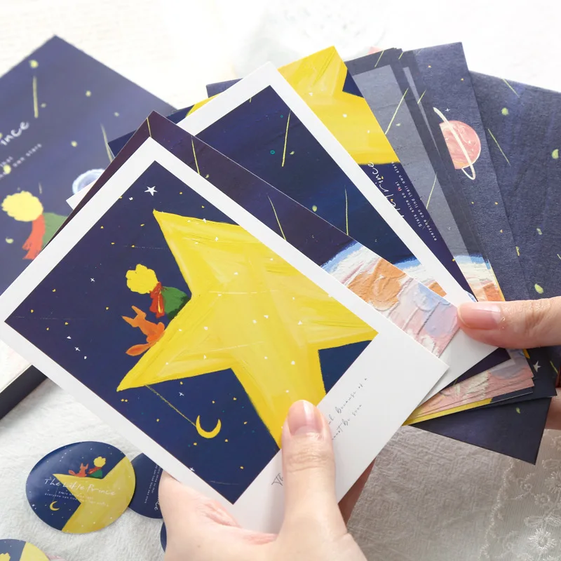 24 pcs/set Moonrise Kingdom Series Envelope Message Card Letter set Le Petit Prince Stationary Storage Paper Gift