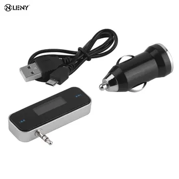 

Wireless 3.5mm Car FM Transmitter with car charger with USB cable mp3 mp4 cd dvd radio am fm all mobile phone