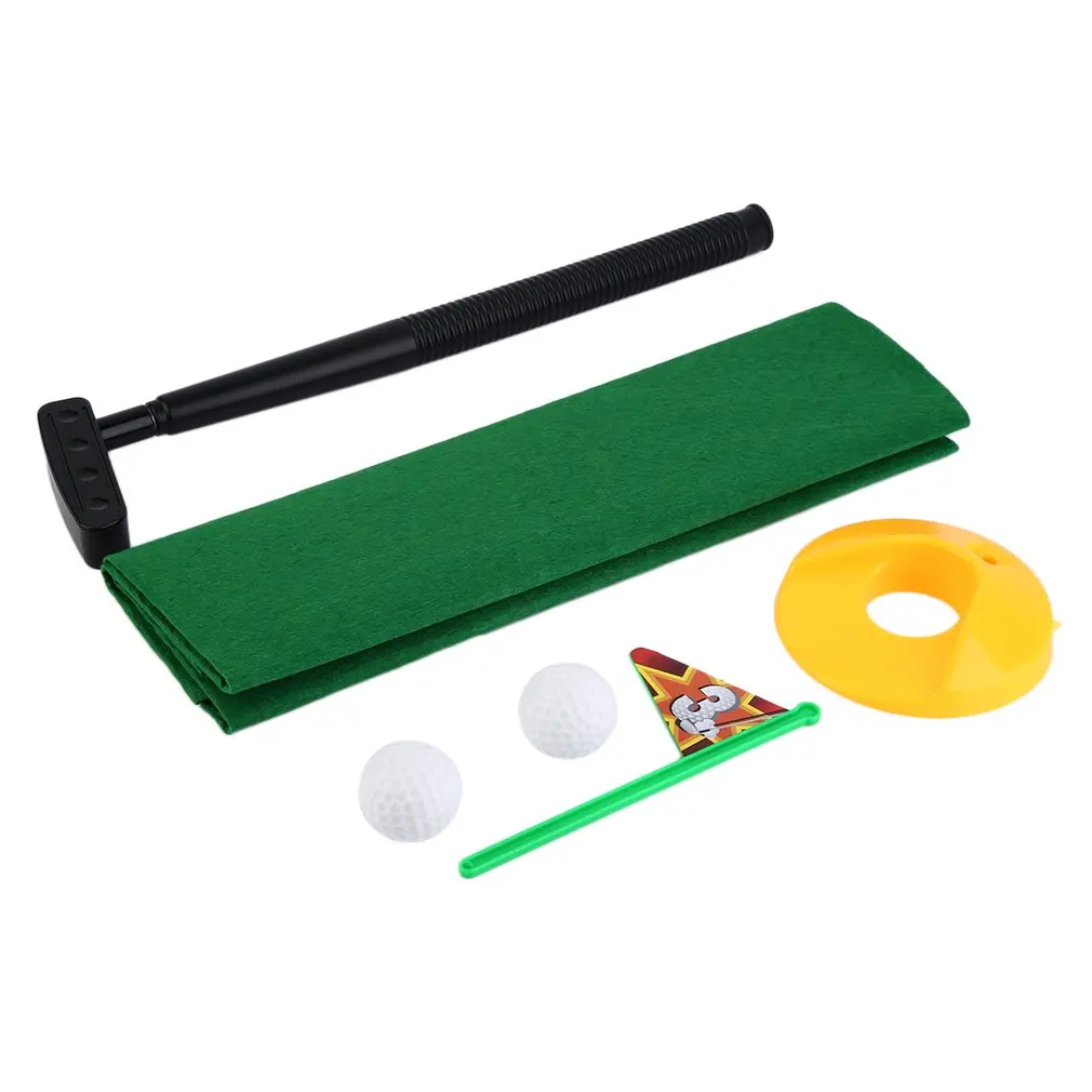 

OCDAY Funny Potty Putter Toilet Golf Game Toilet Time Mini Golf Set Green Novelty Gag Gift Toy Mat For Men Women Free shipping