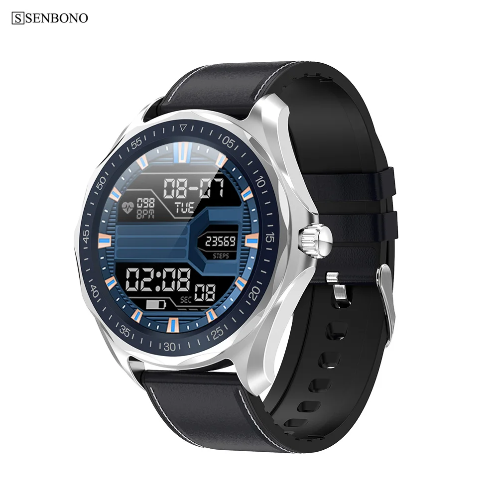  SENBONO S09 Smart Watch IP68 Waterproof Men Heart Rate Monitor Blood Pressure Fitness Tracker GPS M - 4000027283245