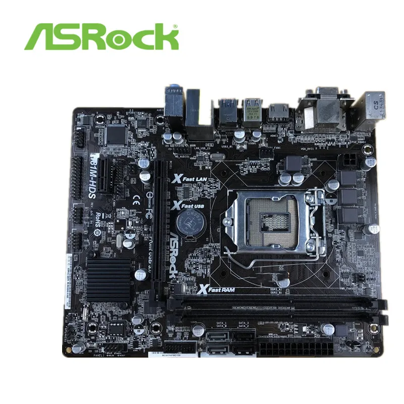 Используется слот LGA1150 H81 материнская плата для ASRock H81M-HDS настольная плата USB3.0 SATA3 DDR3