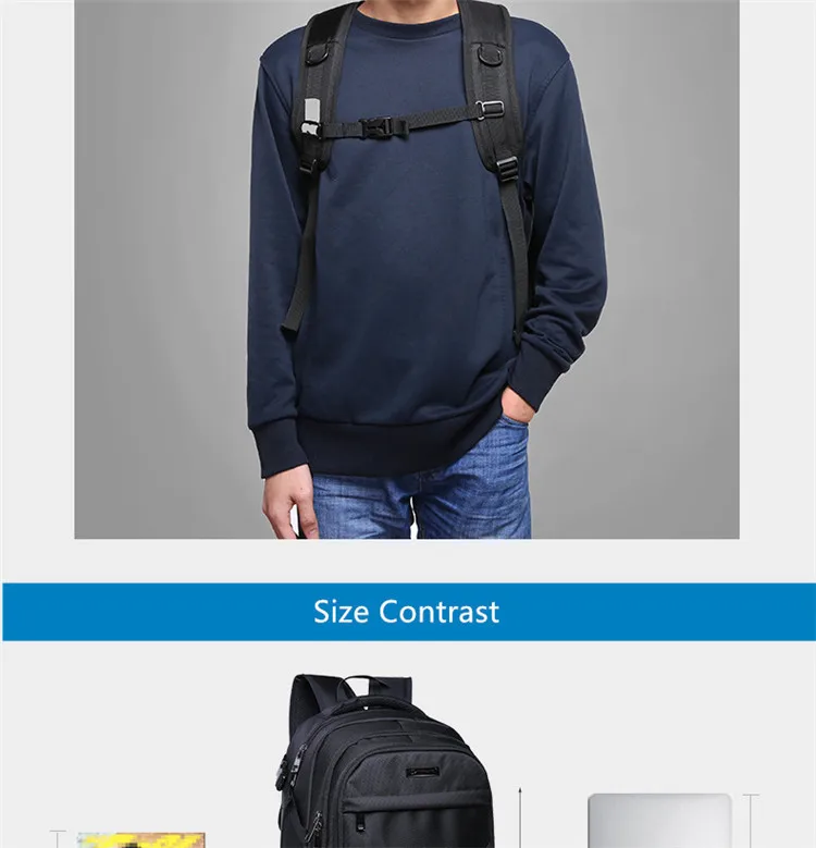 Черный школьный рюкзак, водонепроницаемый большой рюкзак, мужской рюкзак, мужская сумка для ноутбука 15,6, школьные сумки для мальчиков, рюкзак, Прямая поставка