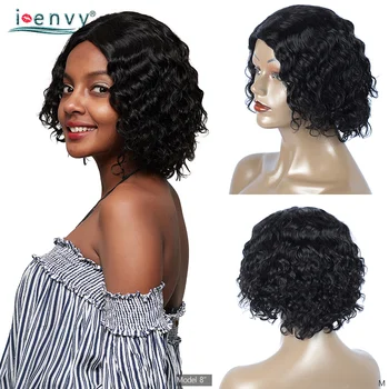 

Blonde Short Bob Pixie Cut Wig Human Hair Water Wave Side Part Human Hair Wig 1B 30 Burgundy Part Lace Bob Bouncy Curly Wig Remy