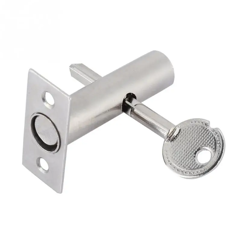 

Stainless Steel Pipe Tube Lock Invisible Pipe Well lock Locker for Fireproof Door Escape Aisle Locks Concealed door Hardware
