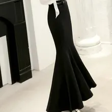 Длинные юбки Siyah Pileli Kemerli Kloş Etek-kadыn Etek Modelleri