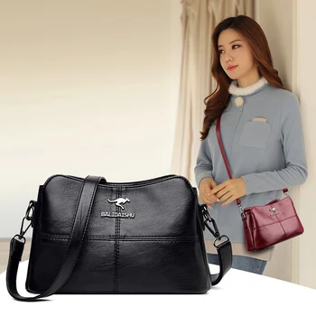 

Black Plaid Shoulder Bags for Women Handbags Medium Quality Leather Female Crossbody Bag Portable Elegant Ladies Shopper Bag Sac