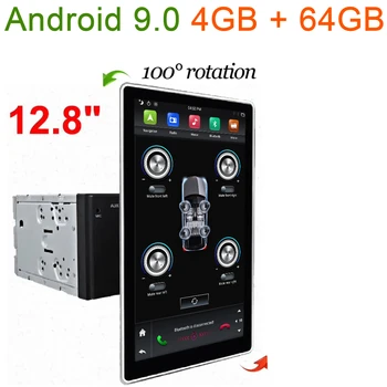 

Tesla Style 12.8" PX6 voice control 100° Rotatable IPS Screen 2Din Android 9.0 Unit 4GB +64GB Car DVD Player radio for universal