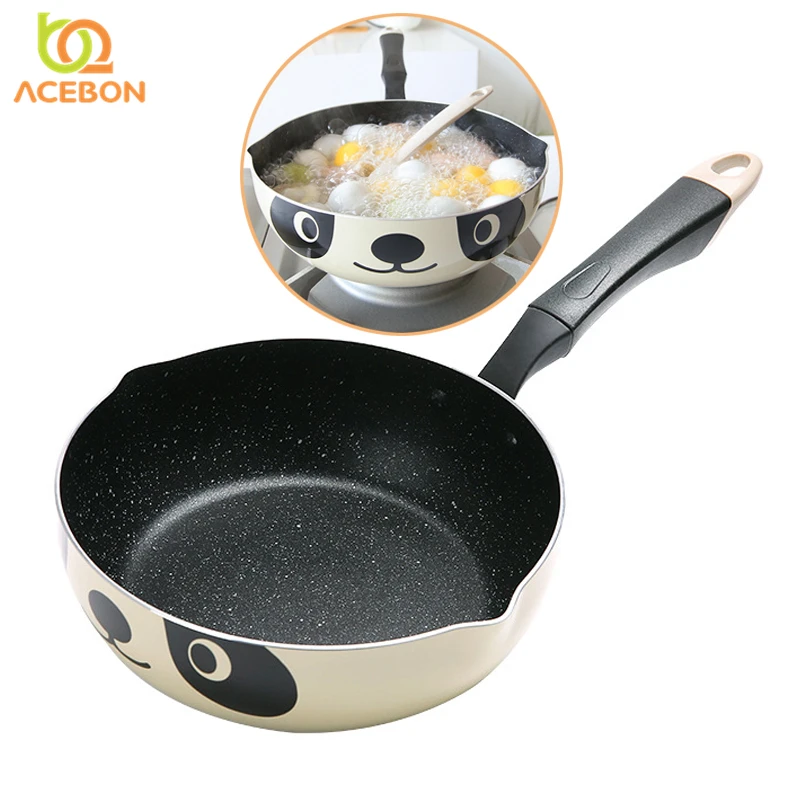 

ACEBON 20cm24cm26cm Panda Pot Japanese Style Induction Cooker Universal Frying Pan Non-stick Aluminum Pot Frying Pan Stone Pot