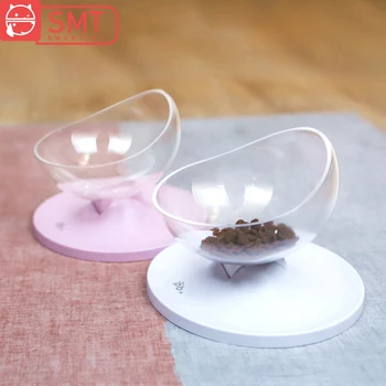 

Transparent Adjustable Cat Bowls With Raised Stand Non-slip Pet Food And Water Bowls For Cats Dogs Feeders Cat Bowl Pet Supplies