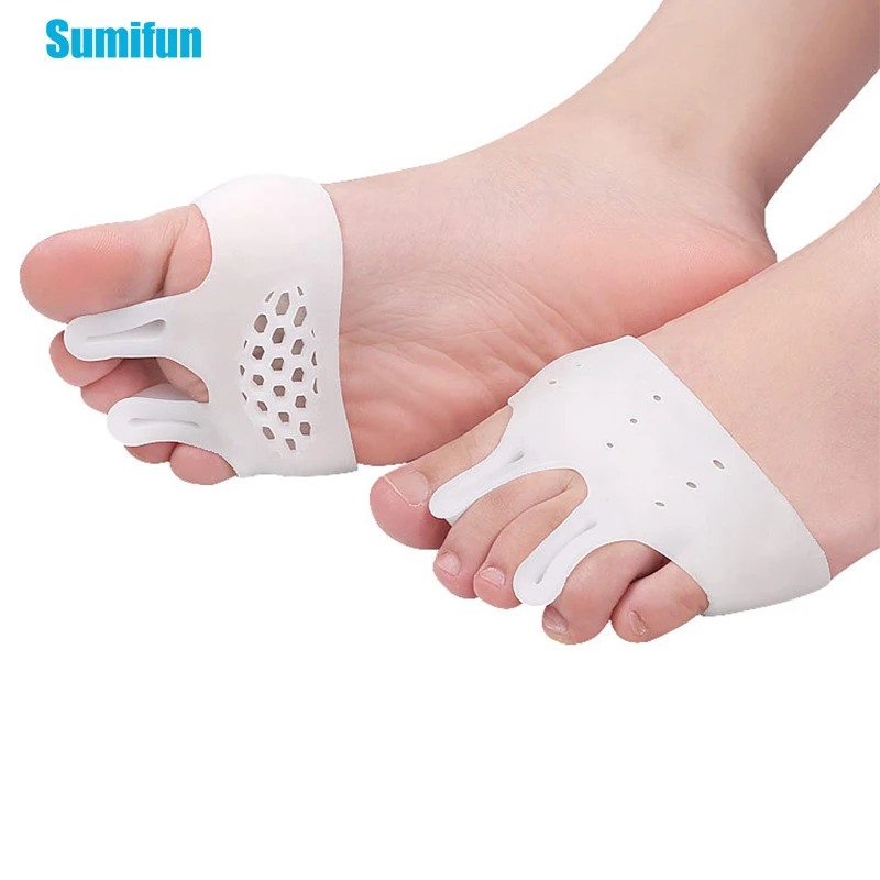 2pcs Honeycomb Foot Protector Forefoot Pads Thickened Gel Foot Toe Protector Pain Relief Outsole Cover For Sports Foot Care Tool 2 pairs sports bowling sports tool bowl shoe covers sports bowling slipping mat sports bowling shoe slider