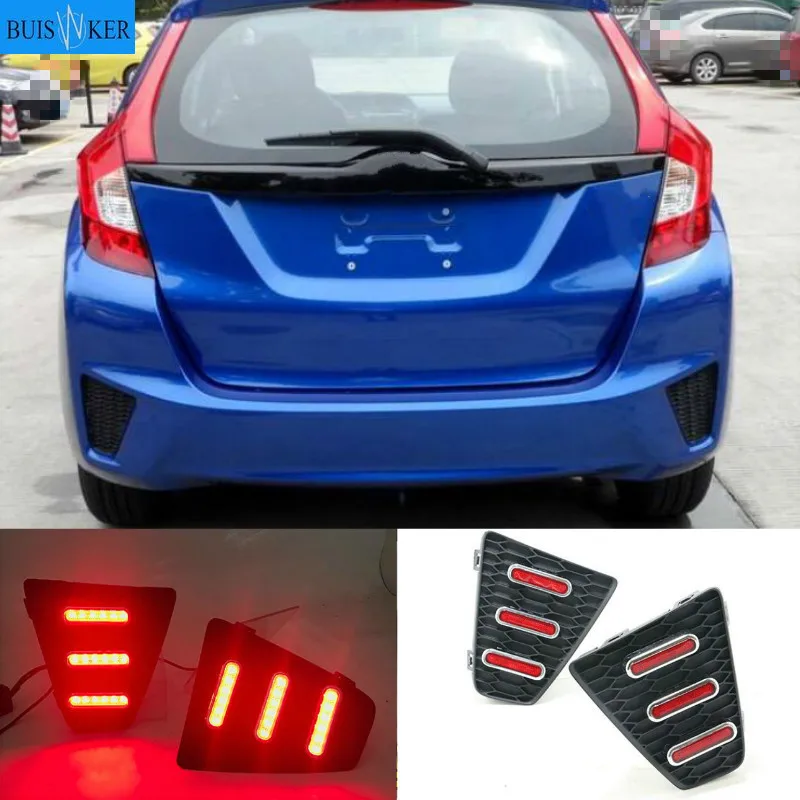 

Многофункциональный светодиодный фонарь для заднего бампера Honda Jazz Fit 2014 2015 2016 2017, противотуманная фара, стоп светильник, сигнал поворота, светильник заднего хода
