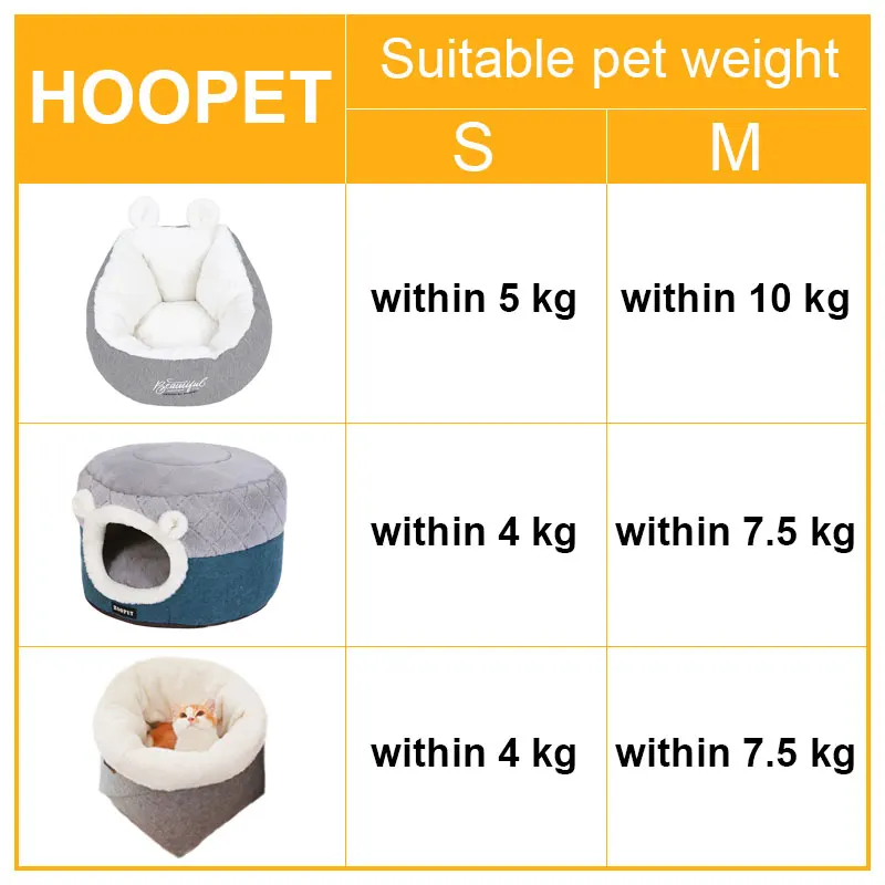 HOOPET Pet Cat Dog Bed Warming Dog House Soft Material Sleeping Bag Pet Cushion Puppy Kennel