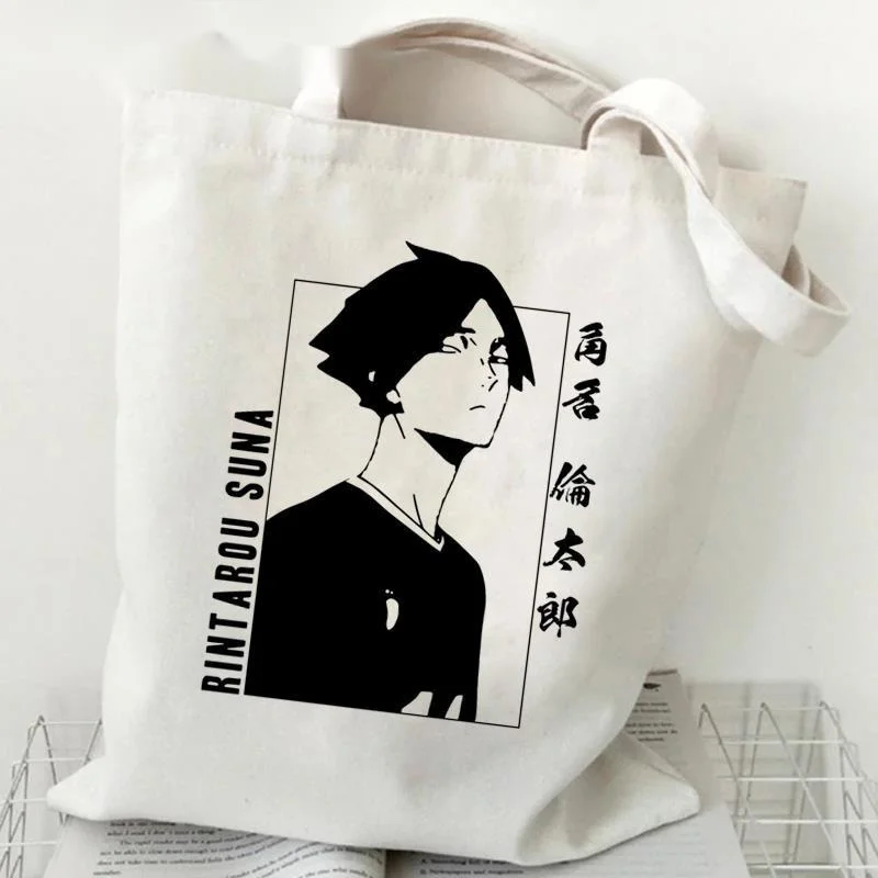 Haikyuu сумка для покупок многоразовая женская из ткани сумка-тоут |