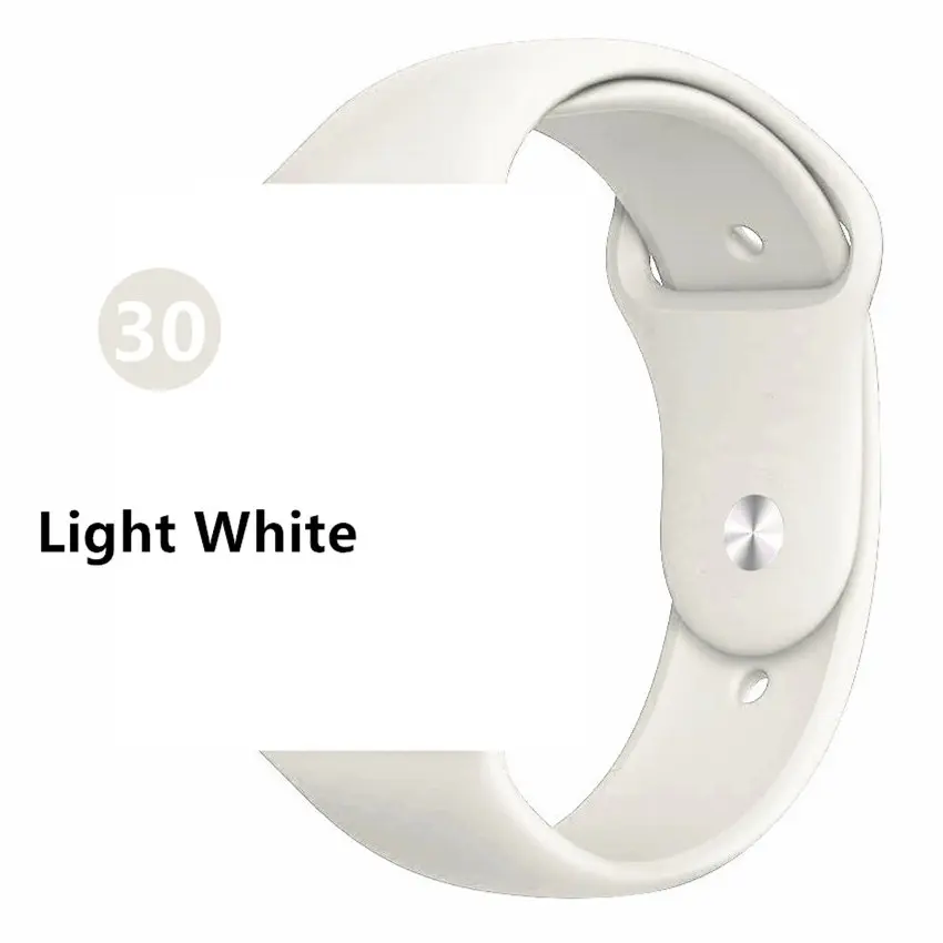 Lbiaodai ремешок для apple watch 4 3 apple watch band apple watch ремешок 44mm 40mm iwatch band 42mm 38mm спортивный силиконовый браслет ремешок для часов ремешки для apple watch 4 3 2 1 - Цвет ремешка: Light White
