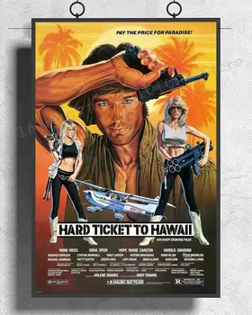 

NJ357 HARD TICKET TO HAWAII Movie XXX Exploitation vhs era Wall Sticker Silk Poster Art Home Decoration