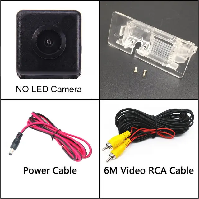 NO LED YAZH для Volkswagen VW Bora Gran Santana хэтчбек HD CCD автомобиля заднего вида парковочная камера заднего вида ночное видение - Название цвета: NO LED