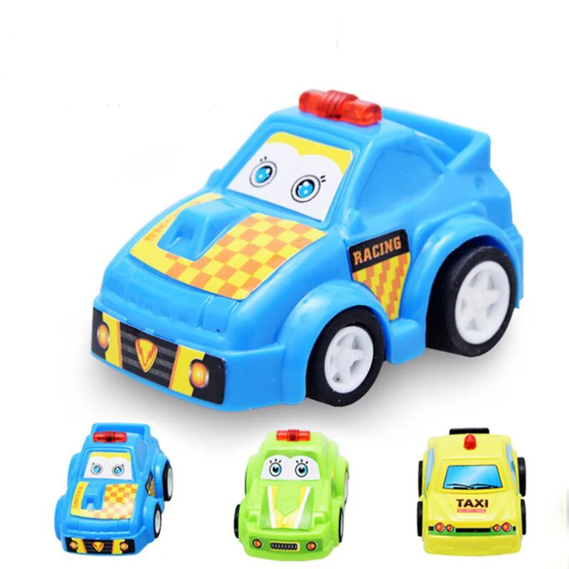 

Children's Q Version Cartoon Inertia Car Mini Car Model Toy Green Plastic Car Taxi Toy Ornaments Children's Holiday Gift