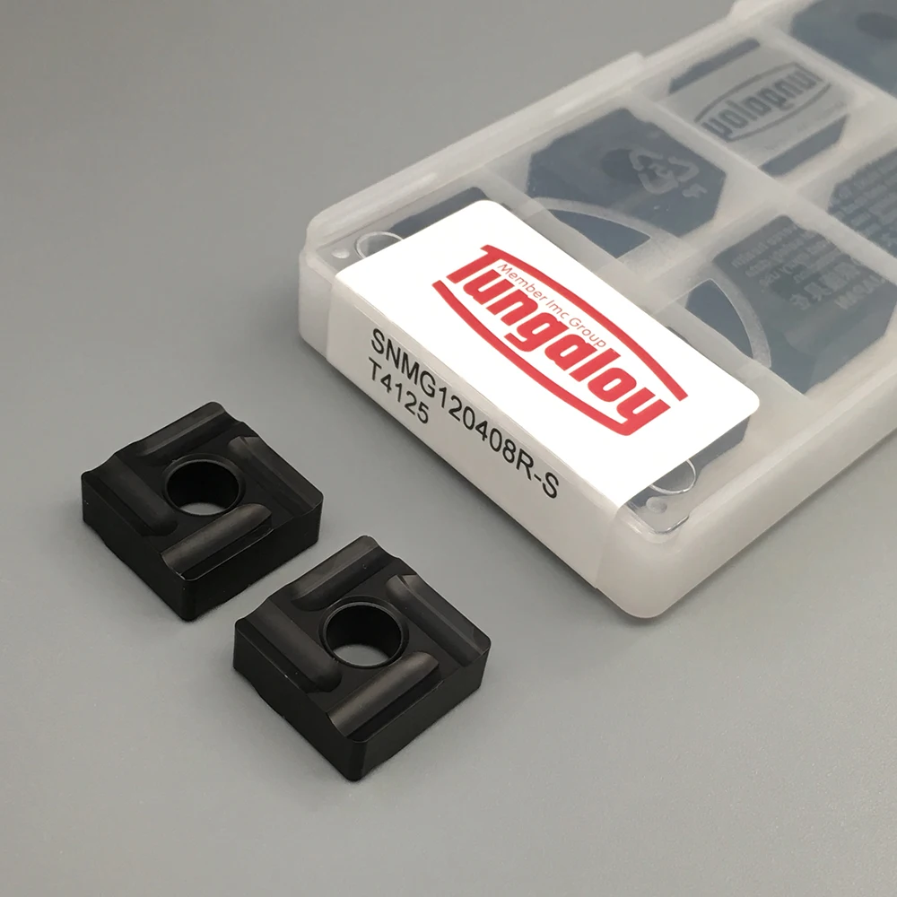 

100% Original 10PCS SNMG120408R-S T4125 Metal Turning Tools lathe Cutter Carbide Inserts Machining Steel Parts CNC Lathe Tools