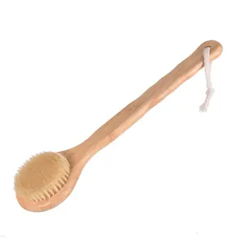 

Bristle Brush SPA Exfoliating Bath Brushes Back Massage Scrubber With Long Bamboo Handle Brush Bathroom Cleaning Tools
