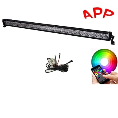 Автомобильные аксессуары RGB 50 дюймов 288 Вт Светодиодный светильник 16 Вт точечная Светодиодная рабочая лампа стробоскоп Bluetooth/Жгут проводов управления светодиодный ATV грузовики - Цвет: only 1pcs