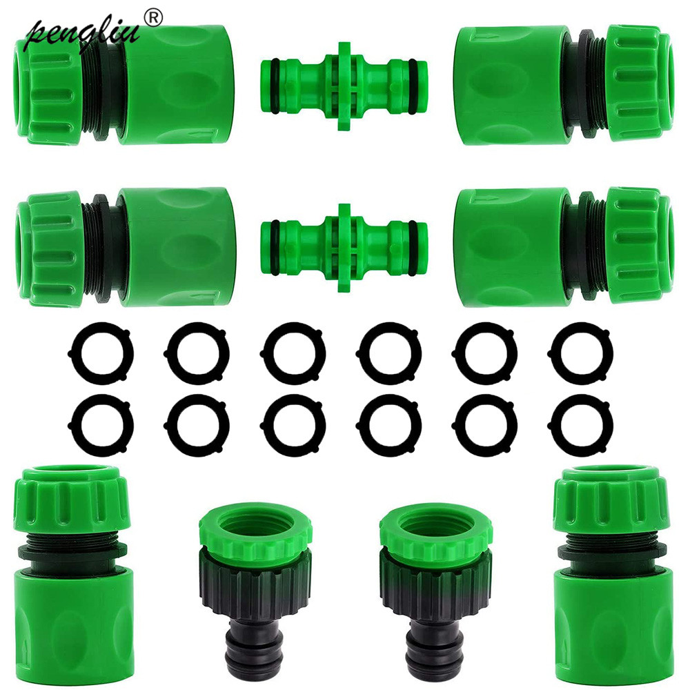 Garden Watering Hose ABS Quick Connector 1/2â End Double Male Hose Coupling Joint Adapter Extender Set For Hose Pipe Tube