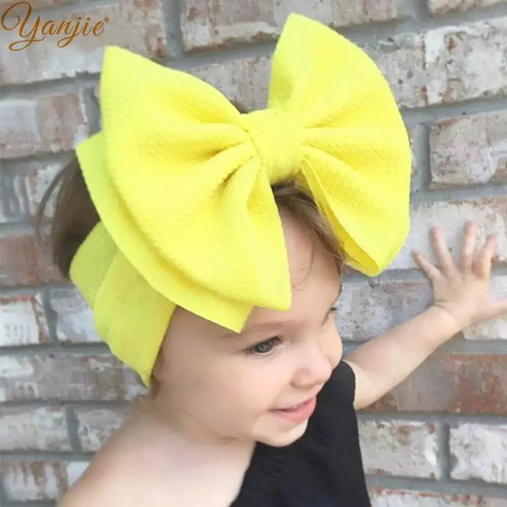 Grand Bandeau Elastique Double Couche Pour Filles 7 Pouces Mignon Pour Enfants Turban Solide Accessoires Pour Cheveux Collection 21 Aliexpress