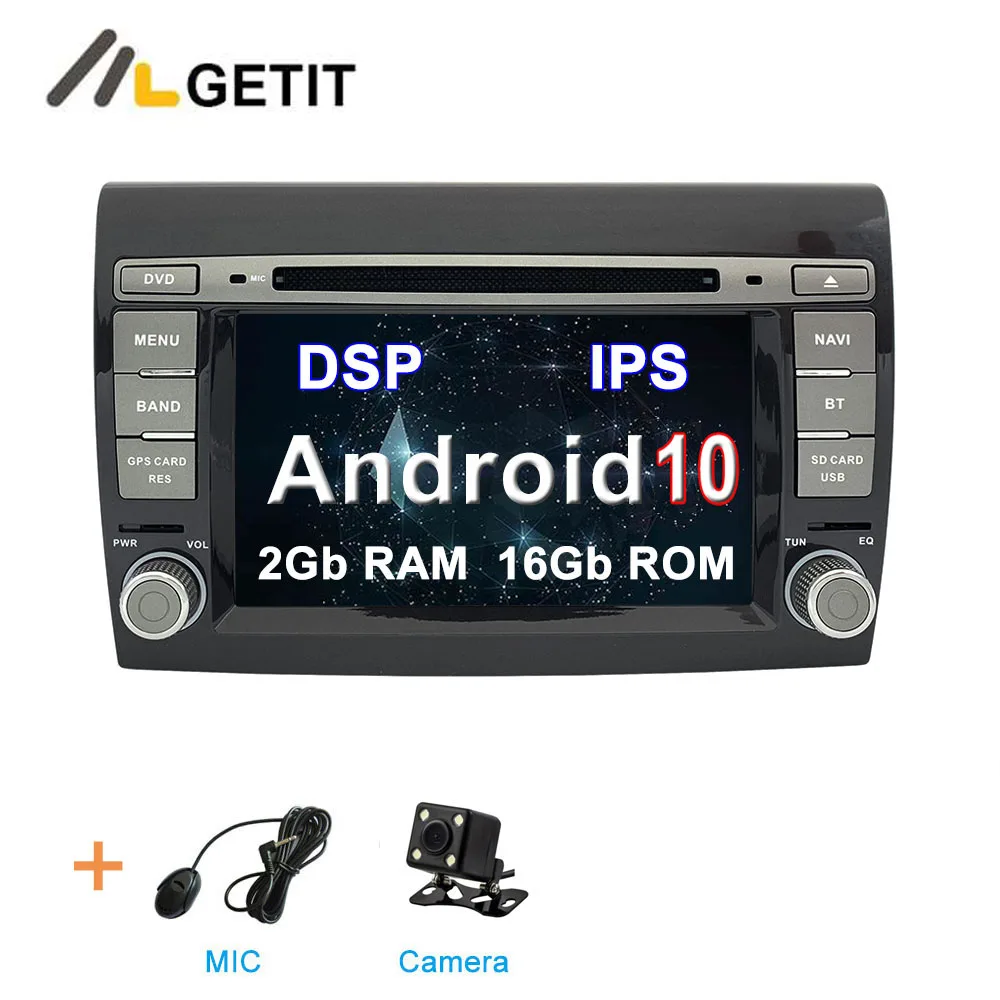 2G - CAMERA DSP ips Android 10 автомобильный DVD мультимедийный плеер для Fiat Bravo 2007-2012 автомобильный Радио Стерео gps навигация - Цвет: 2G - CAMERA