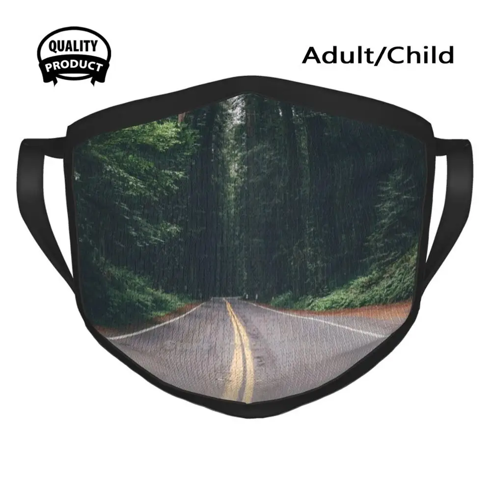 

Adventure Awaits Designer Black Breathable Reusable Mouth Mask Color Redcrest California Avenue Of The Giants Store Front