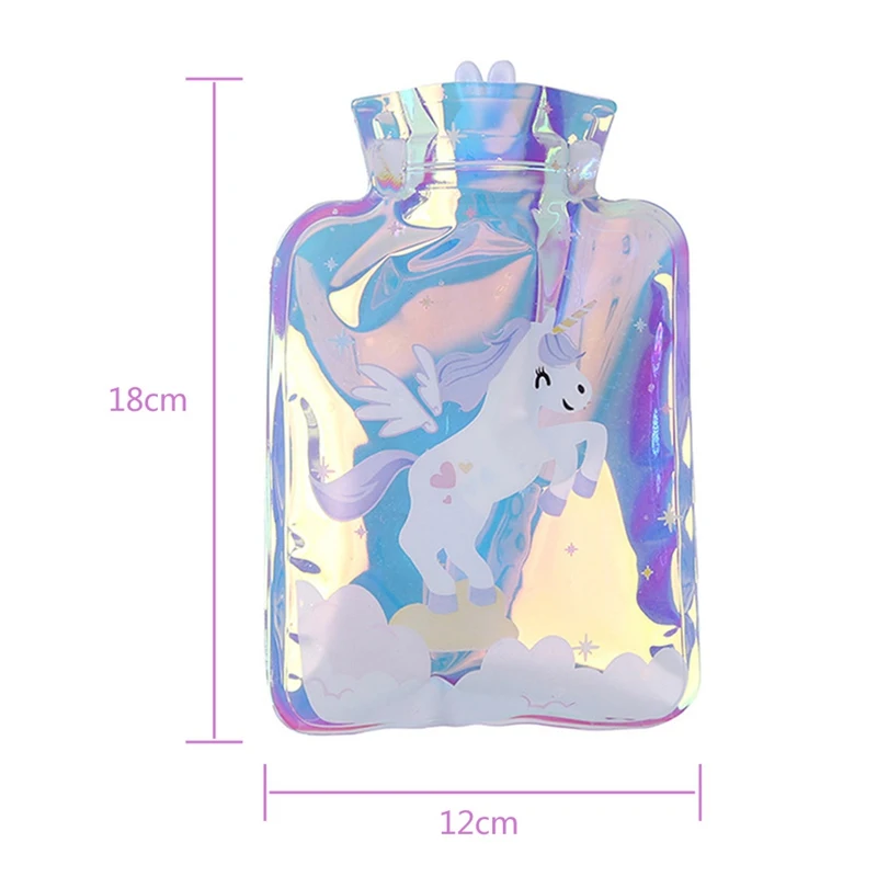 New Laser Cartoon Hot Water Bottle Water Injection Portable Explosion-proof Hand Warmer