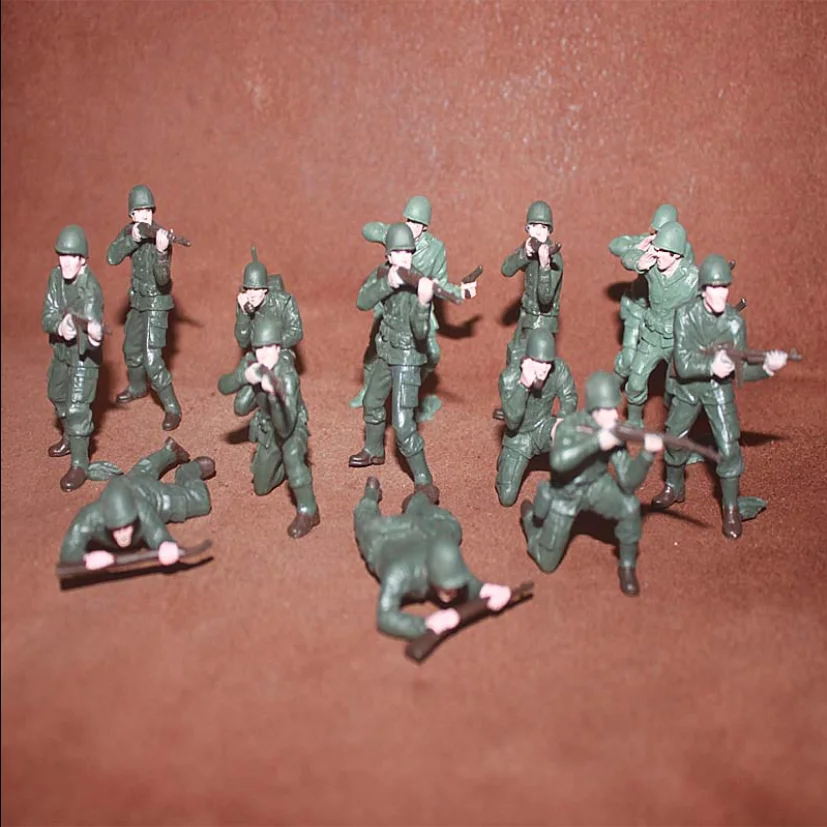 Anime Action Figures Action Figure Accessories Plastic Military Figures 10pcs/lot Green Soldier Model Action Figure Toys 6CM Miniature Accessories Boys PVC Toy Birthday Gift For Son