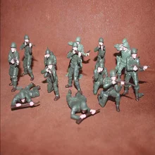 10pcs/lot Green Soldier Model Action Figure Toys 6CM Miniature Accessories Boys PVC Toy Birthday Gift For Son