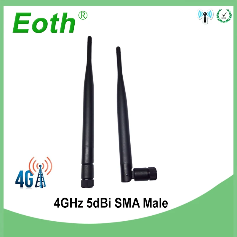 4G LTE Антенна 5DBI SMA штекер разъем 2 шт. внешняя антенна 4g 698 ~ 960 МГц/1710 2690 МГц для