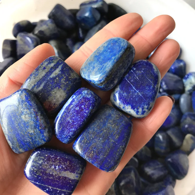 Натуральный голубой Ляпис Лазурь полированный кристалл кварца гравия образца натуральные камни, минералы здоровья украшения мебельные принадлежности