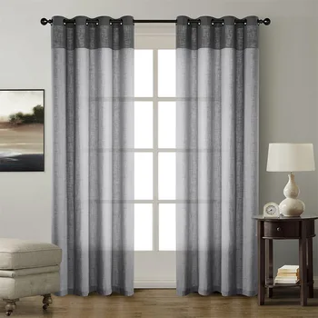 

Modern Linen Solid Color Splicing Curtains Blackout Curtains Living Room and Bedroom Curtains Multi-color Optional High Quality
