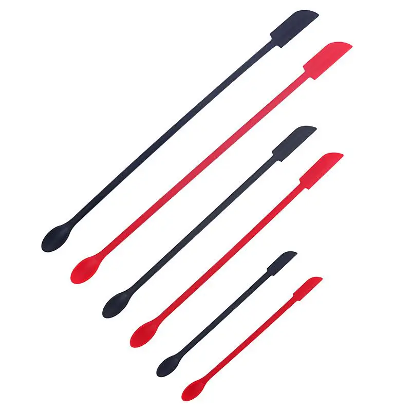 Anti-Stick Kitchen Pan Creative Mini Silicone Set Cooking Spatula Set of 6 Pieces Small Tip Spatula Jam Scraper Baking Tool