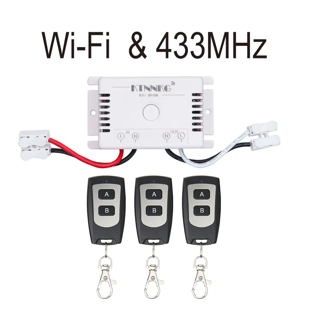 AC85-250V TUYA WI-FI переключатель также может использоваться с 1/2/3/4/5/6 пультов дистанционного управления для люстра, потолочный светильник, коридор, светильник, ТВ - Цвет: kit2
