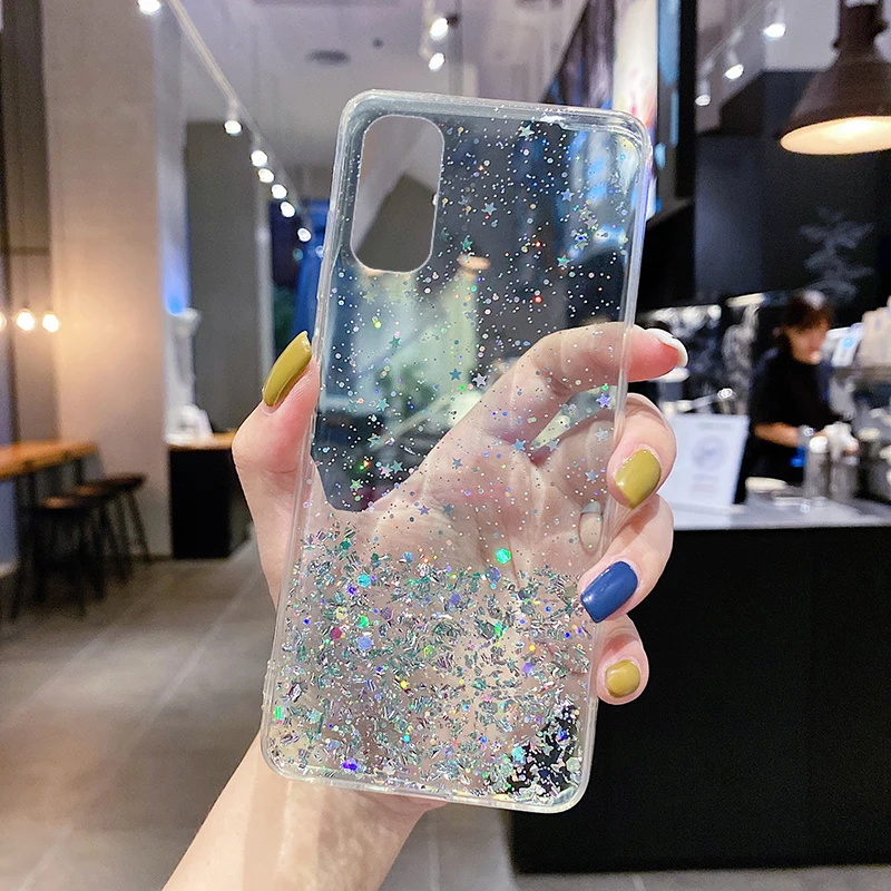 Coque Paillettes Pour Oppo A78 5G - Design Brillant, Protection Anti-chocs TPU - Bleu
