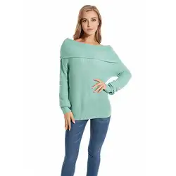 Женский осенне-зимний Повседневный свитер водолазка пуловер с длинным рукавом свободный модный свитер с новым дизайном