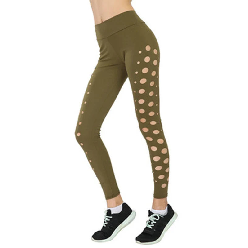 Женские брюки в европейском и американском стиле для фитнеса, взрывные цифровые облегающие бедра, спортивные сексуальные ажурные